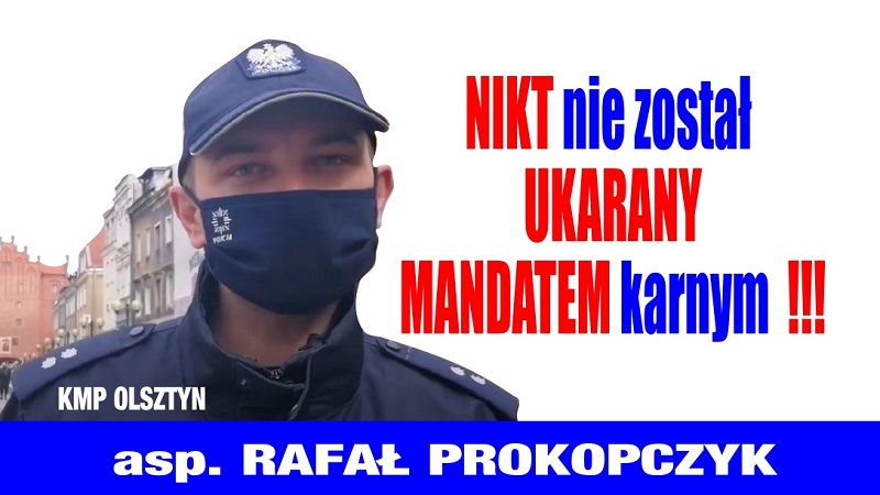 Rafał Prokopczyk - KMP Olsztyn - Nikt nie został ukarany mandatem - 2020