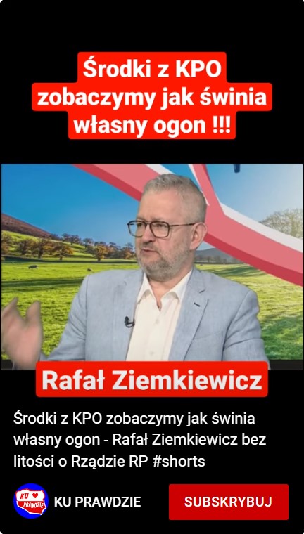 Rafał Ziemkiewicz - Środki z KPO