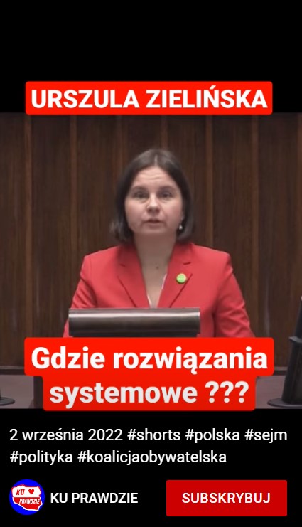 Urszula Zielińska - Gdzie rozwiązania systemowe