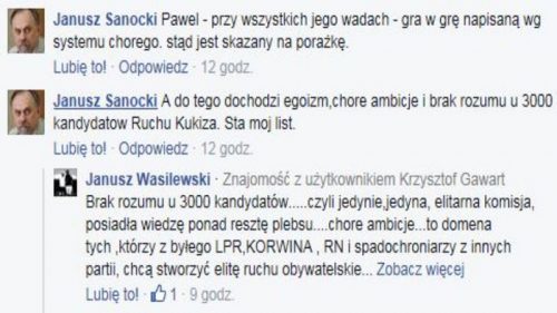 Janusz Sanocki obraża 3000 woJOWników