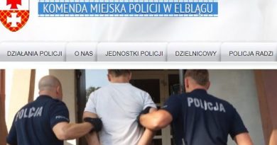 Policyjne perturbacje Komenda Miejska w Elblągu - screenshot