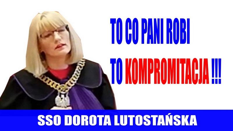 Dorota Lutostańska - To co pani robi to kompromitacja