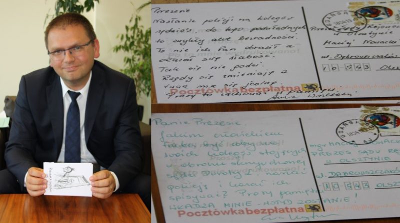 Ludzie listy piszą do Prezesa Sądu Rejonowego w Olsztynie Macieja Nawackiego - fot. Ku Prawdzie