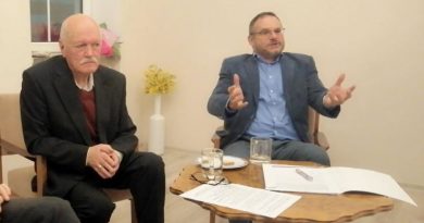 Mirosław Sochacki na spotkaniu z Mirosławem Rogalskim