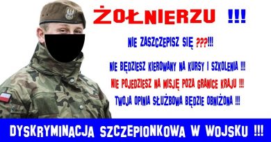 Dyskryminacja szczepionkowa w Wojsku Polskim