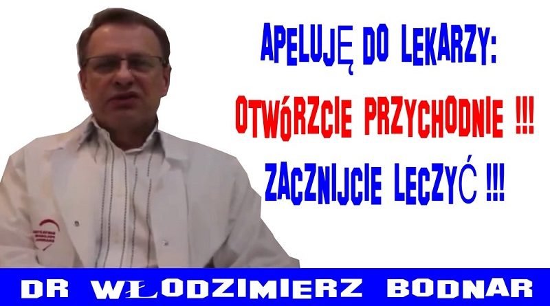 Dr Włodzimierz Bodnar apeluje do lekarzy