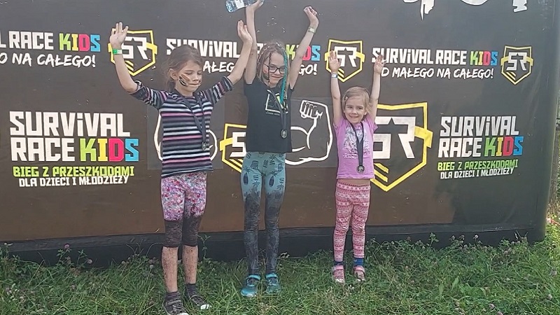Survival race kids w Olsztynie - Zuzia po biegu