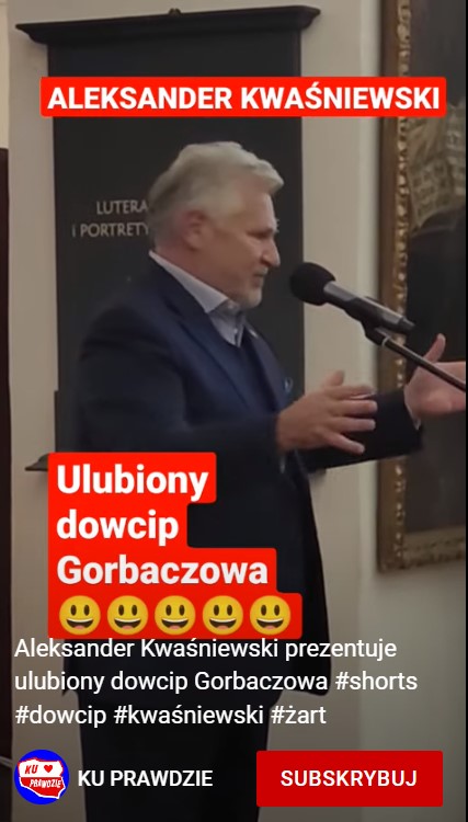 Aleksander Kwaśniewski prezentuje ulubiony dowcip Gorbaczowa