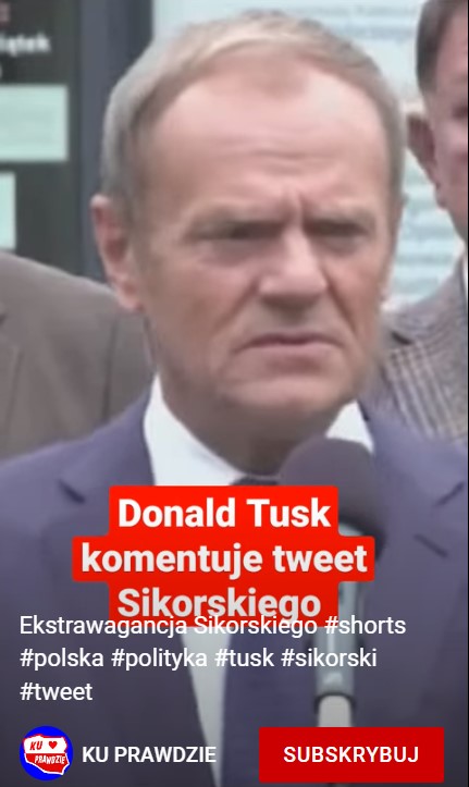 Donald Tusk komentuje tweet Sikorskiego