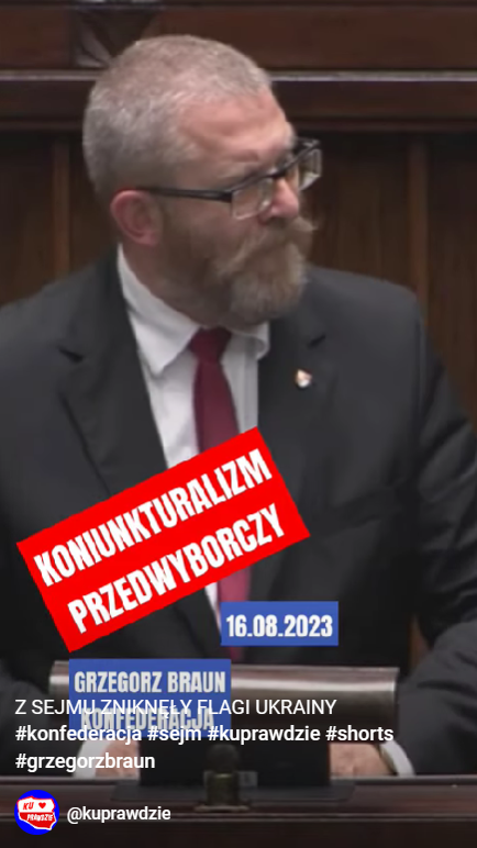 Grzegorz Braun - Zniknęły flagi obcego państwa