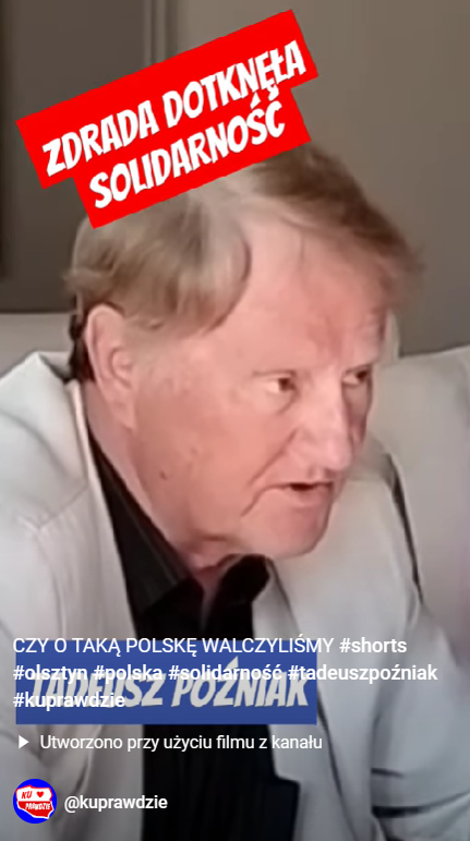 Tadeusz Poźniak - Zdrada dotknęła Solidarność